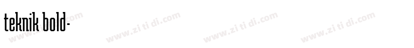 teknik bold字体转换